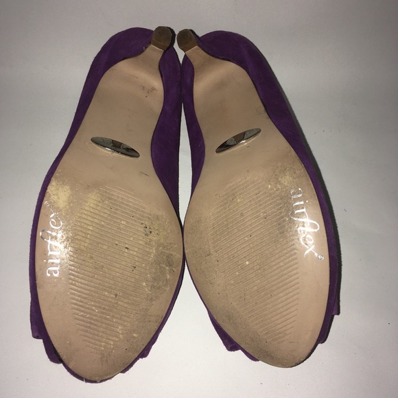 Airflex 'Bingo' Kitten Heels Size 6 Purple Suede - Picture 8 of 11